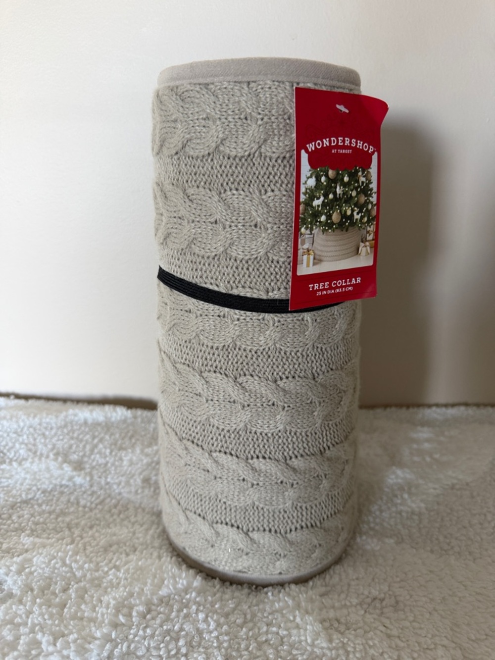 Wondershop Holiday Christmas Tree 🌲 COllar Skirt Beige Farmhouse NEW!